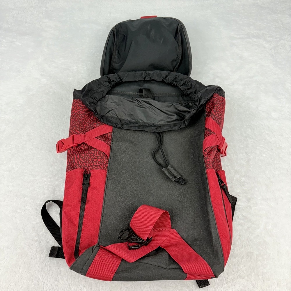 Nike Air Jordan Jumpman Top Loader Large Backpack-Black/Red Padded Straps/Back - Picture 2 of 9